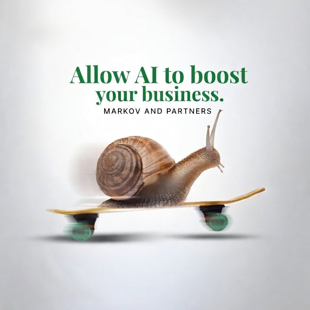 Allow AI to bosot your business above snail on a skateboard